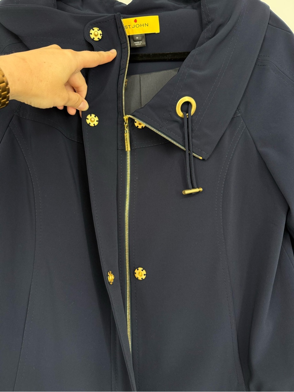 St. John Sport Zip Front Jacket Cape Cod Designer Luxury Career Travel Medium - Picture 2 of 13